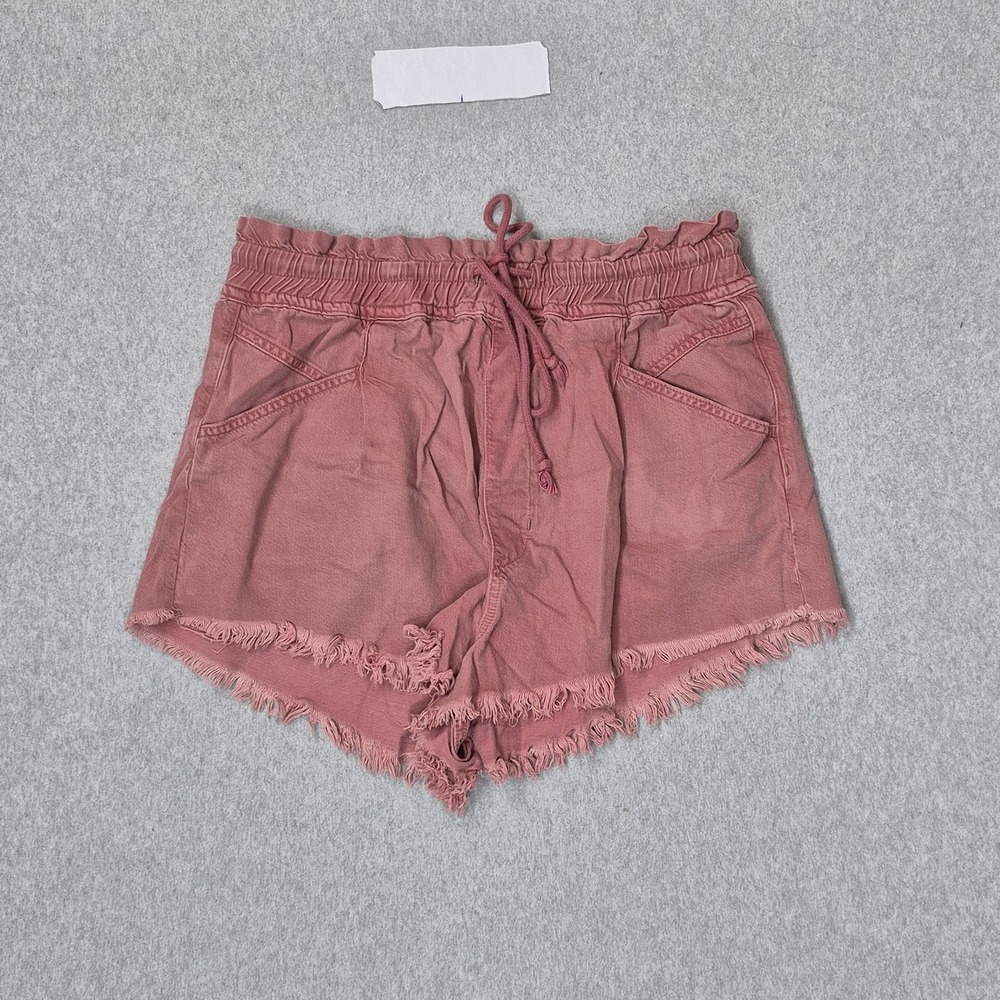 We The Free Women Shorts XL Red Kalani  Casual Frayed READ